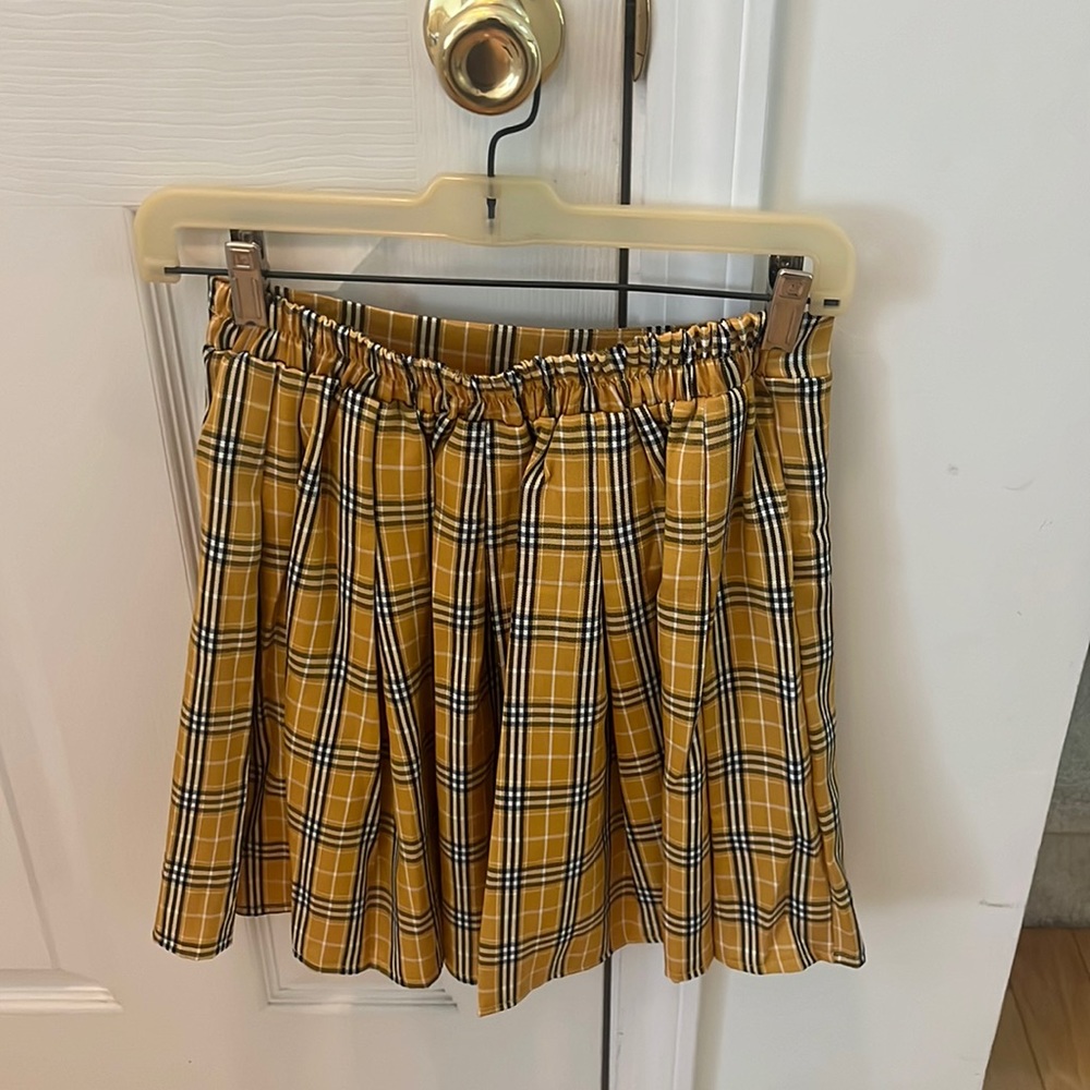 Yellow Plaid Skirt